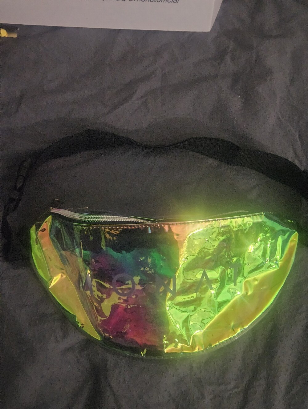 MONAT Iridescent Green Holographic Waist Bag - Women